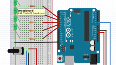 Potansiyometre İle Sıralı LED Yakma Söndürme